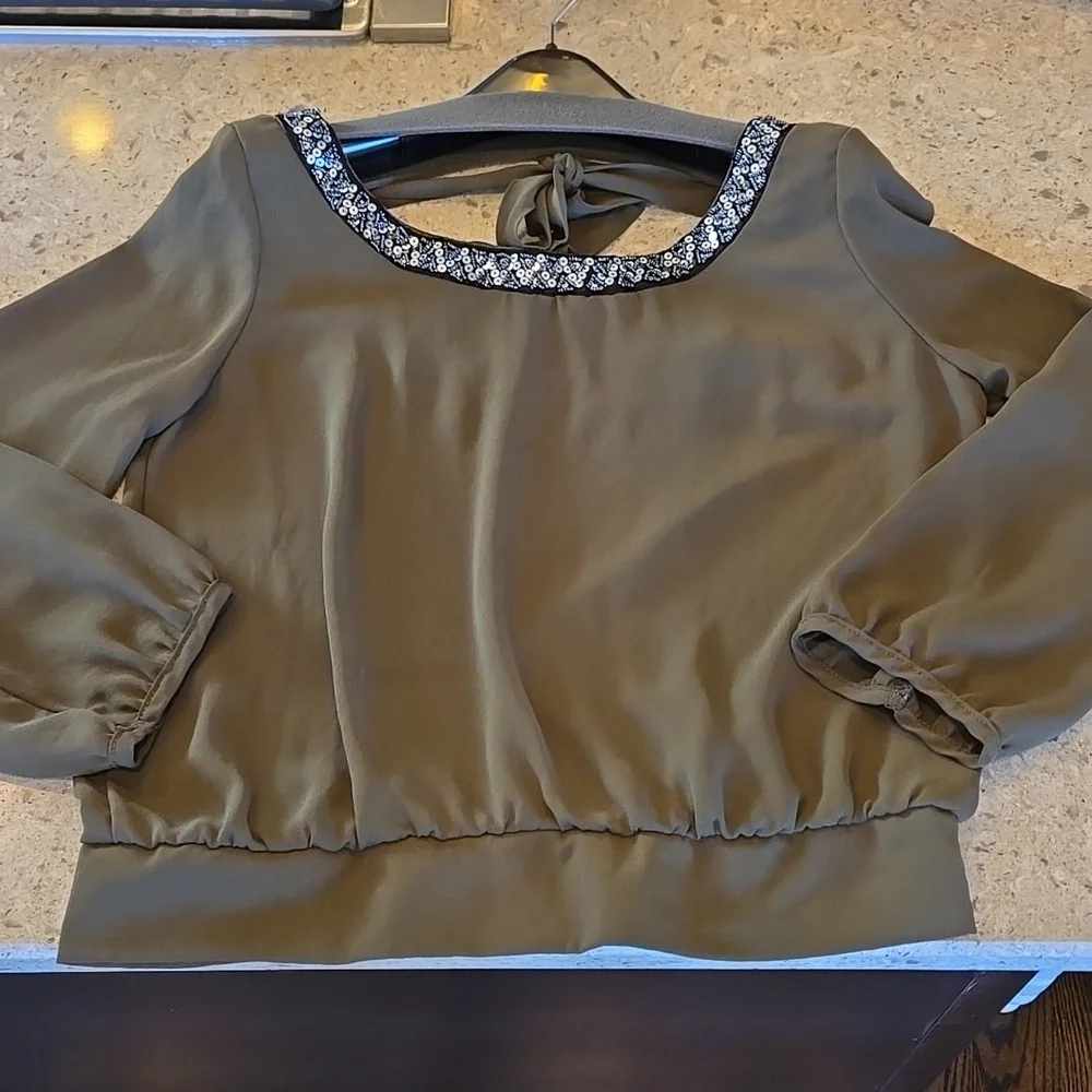 Sequin Neck Top